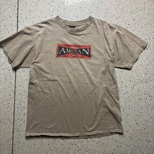 VTG Twin City Harley Davidson Tan Graphic T-Shirt Made In USA Biker